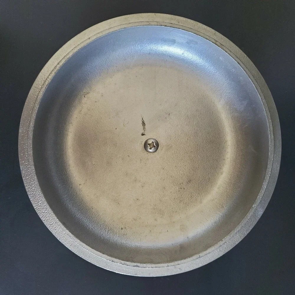 Vtg 1970s Regal Club Aluminum Replacement Pan Lid-Beige Cover w/ Brown pinstripe